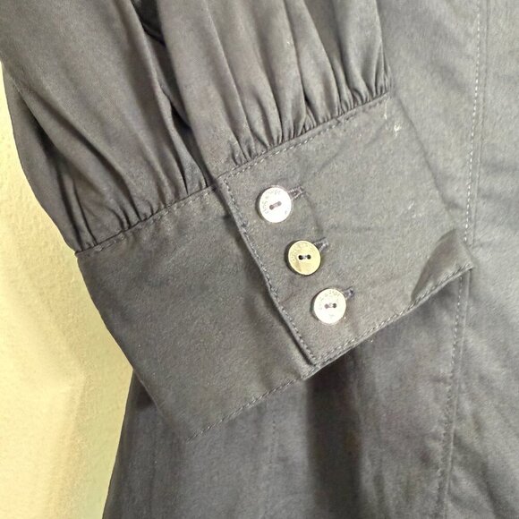 Cinq A Sept Sawyer V-Neck Pleated Mini Dress Women's 00 Blue Drop Waist Chic NWT - Picture 11 of 16